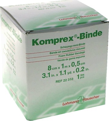 KOMPREX Schaumgummi Binde 8 cmx1 m Stärke 0,5 cm