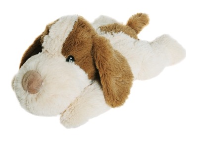 WÄRME STOFFTIER Beddy Bear Hund Boris hellbraun