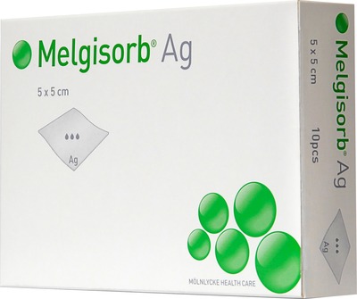 MELGISORB Ag Verband 5x5 cm