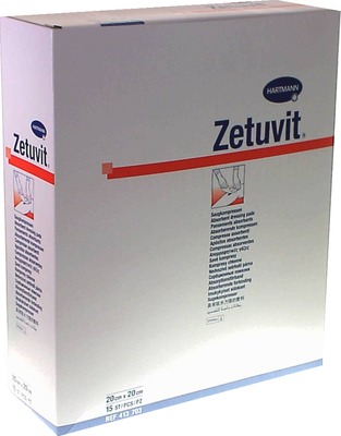 ZETUVIT Saugkompressen steril 20x20 cm