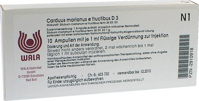 Carduus marianus e fructibus D3 Ampullen
