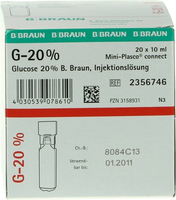 GLUCOSE 20% B.Braun Mini Plasco connect Inj.-Lsg.