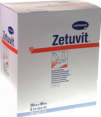 ZETUVIT Saugkompressen steril 20x40 cm