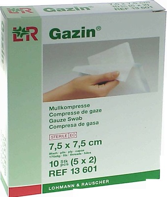 GAZIN Mullkomp.5x5 cm steril 8fach