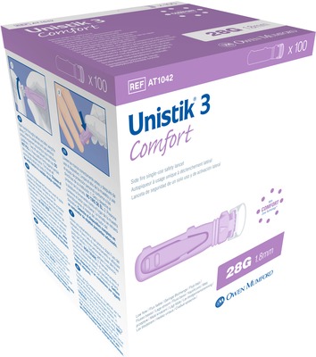 UNISTIK 3 Comfort 1,8 mm Eindr.Tiefe Stechhilfe