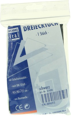 DREIECKTUCH schwarz 90x90x127 31400