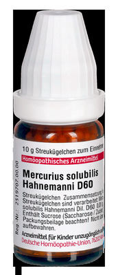 MERCURIUS SOLUBILIS Hahnemanni D 60 Globuli