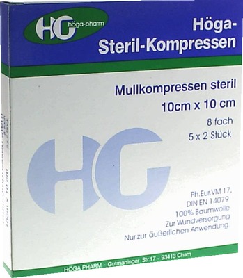 HÖGA STERIL Kompressen 10x10 cm 8fach