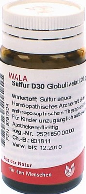 Sulfur D30 Globuli