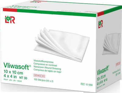 VLIWASOFT Vlieskompressen 10x10 cm steril 6l.