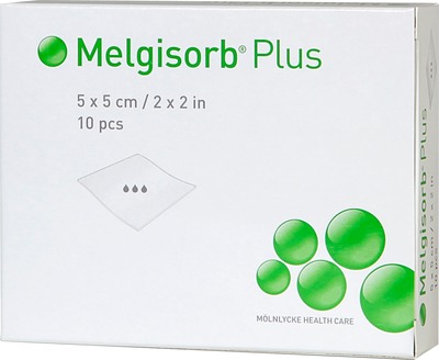 MELGISORB Plus Alginat Verband 5x5 cm steril