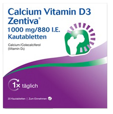 Calcium Vitamin D3 Zentiva 1000mg/880 I.E.