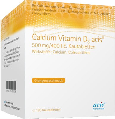 Calcium Vitamin D3 acis 500mg/400 I.E.