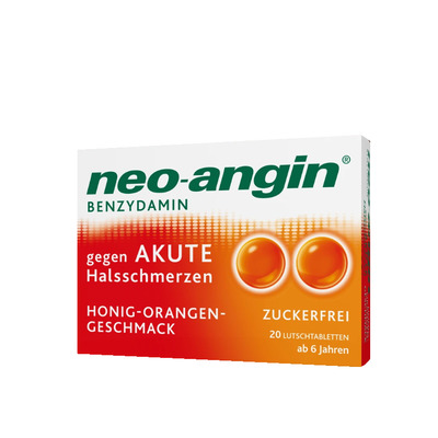 neo-angin HONIG-ORANGEN-GESCHMACK ZUCKERFREI