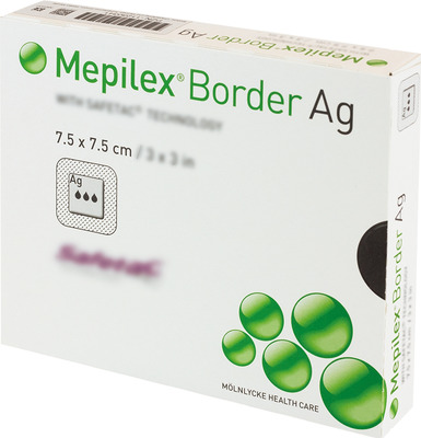 MEPILEX Border Ag Schaumverb.7,5x7,5 cm steril