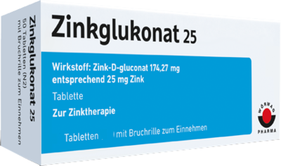 Zinkglukonat 25 Tabletten 20 Stuck Sanicare