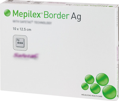 MEPILEX Border Ag Schaumverb.10x12,5 cm steril