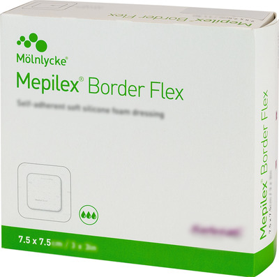 MEPILEX Border Flex Schaumverb.haftend 7,5x7,5 cm