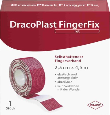 DracoPlast FingerFix 2,5cm x 4,5m rot